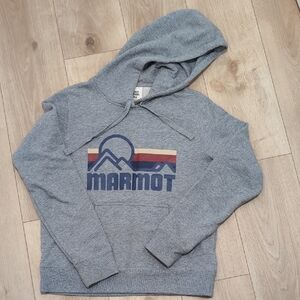Marmot Heather Gray Hoodie with Logo